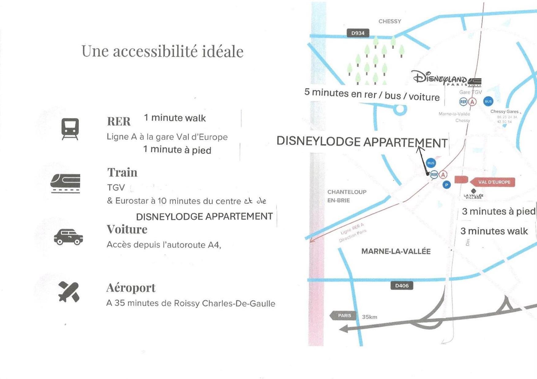 Disney 3 Mn, 14 People , 4 Bedrooms, 2 Parkings Prives 谢西 外观 照片